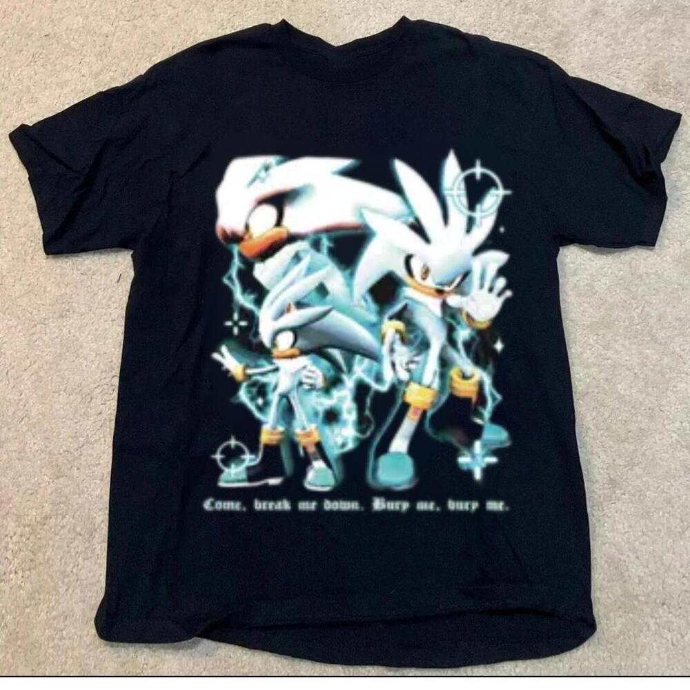 Sonic The Hedgehog Silver And Black T Shirt